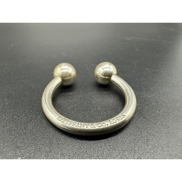 2001 Tiffany & Co 925 Sterling Silver Horseshoe Key Chain Key Ring Fob - Picture 2 of 9